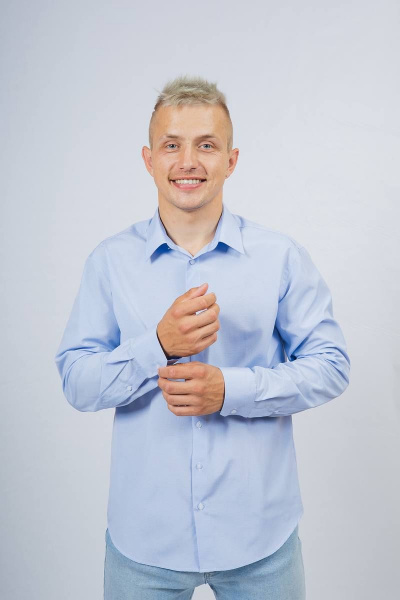 Рубашка Nadex 01-046612/429-23.182-188 светло-голубой - фото 2