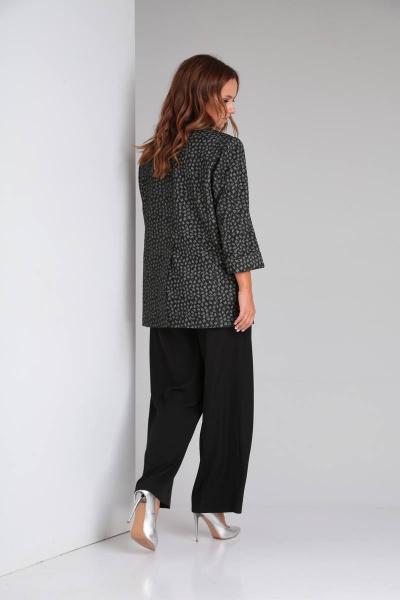 Женский деловой комплект жакет брюки и топ из текстиля TVIN 7655 - фото 7