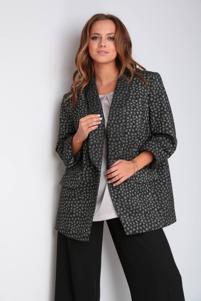 Женский деловой комплект жакет брюки и топ из текстиля TVIN 7655 - фото 5