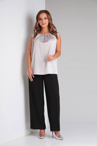 Женский деловой комплект жакет брюки и топ из текстиля TVIN 7655 - фото 8