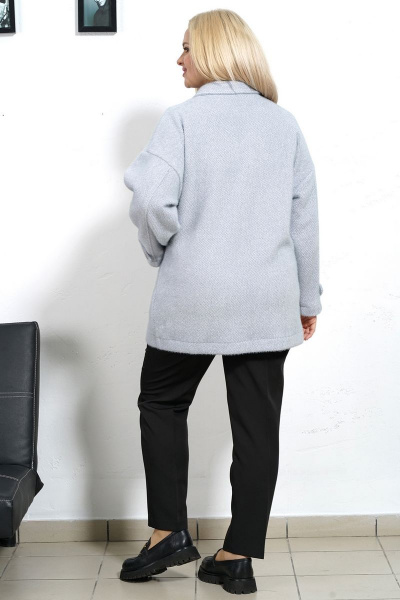 Двубортный оверсайз жакет без подкладки из пальтовой ткани Медея и К 2216 - фото 9