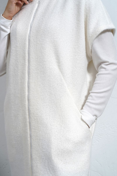 Прямой стильный жилет из пальтовой ткани в классическом стиле Медея и К 2228 - фото 13