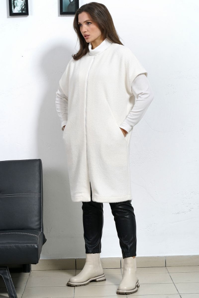 Прямой стильный жилет из пальтовой ткани в классическом стиле Медея и К 2228 - фото 12