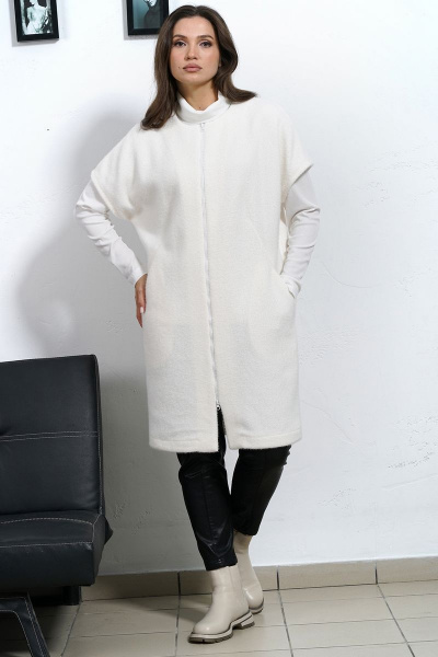 Прямой стильный жилет из пальтовой ткани в классическом стиле Медея и К 2228 - фото 10