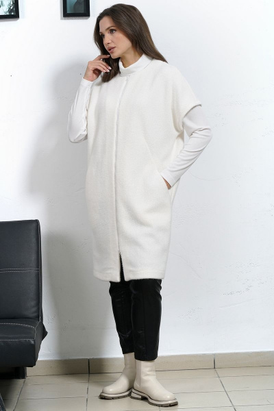 Прямой стильный жилет из пальтовой ткани в классическом стиле Медея и К 2228 - фото 9