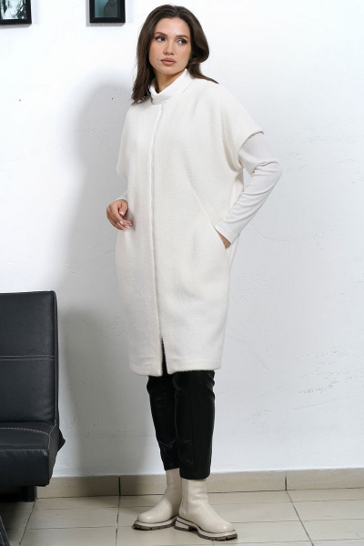 Прямой стильный жилет из пальтовой ткани в классическом стиле Медея и К 2228 - фото 8