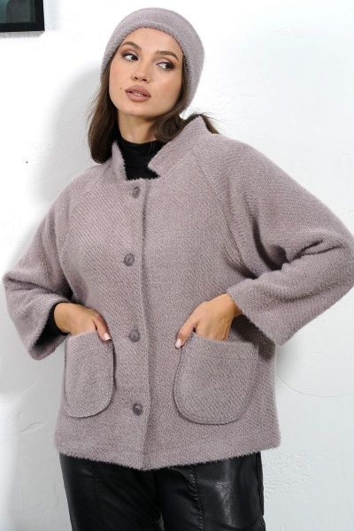 Пальто прямого силуэта с регланом 3/4 из пальтовой ткани Медея и К 2229 - фото 1