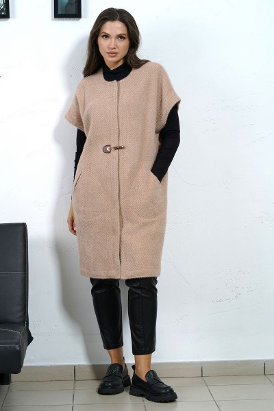 Удобный жилет прямого кроя из пальтовой ткани Медея и К 2230 - фото 15