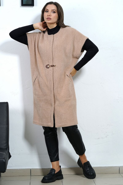 Удобный жилет прямого кроя из пальтовой ткани Медея и К 2230 - фото 14