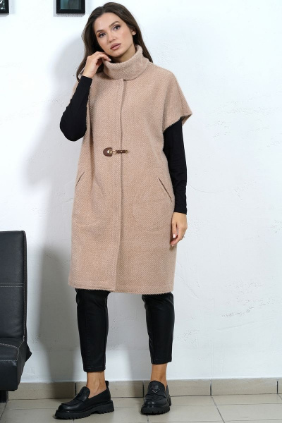 Удобный жилет прямого кроя из пальтовой ткани Медея и К 2230 - фото 13