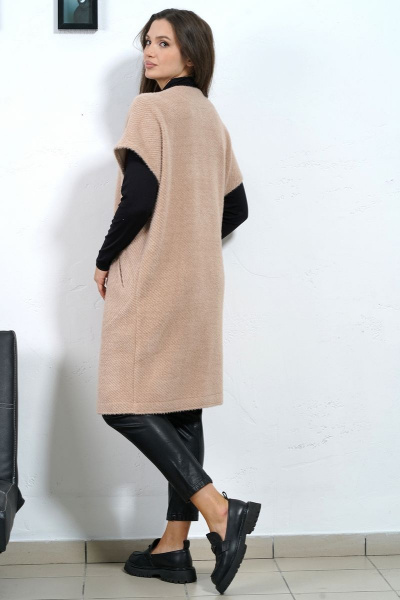 Удобный жилет прямого кроя из пальтовой ткани Медея и К 2230 - фото 6