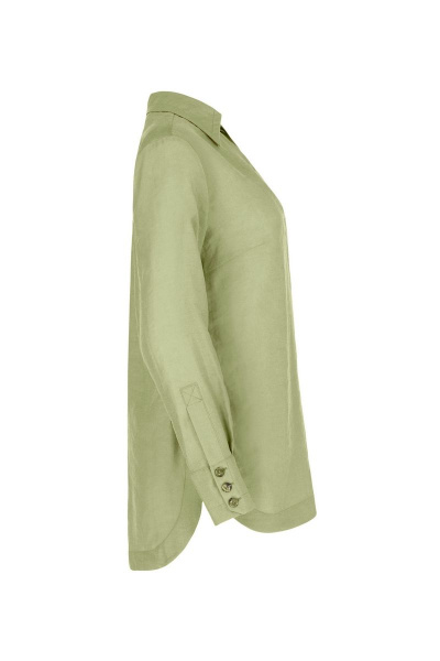 Блуза зеленого цвета из текстиля для повседневной носки Elema 2К-12528-1-164 олива - фото 2