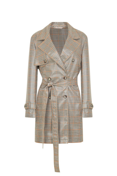 Плащ Elema 2-9856-1-164 бежевая_клетка - фото 1