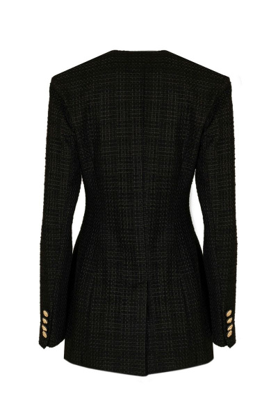 Жакет демисезонный черный текстиль на каждый день Elema 1К-12950-1-164 чёрный - фото 5