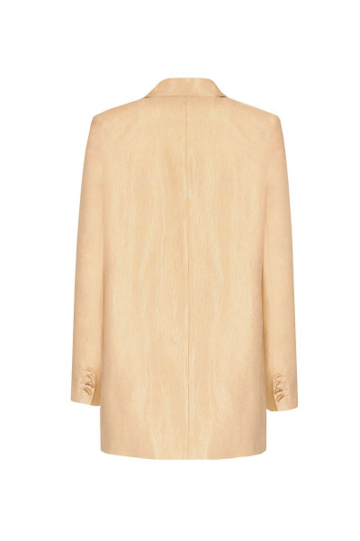 Жакет демисезонный бежевый лен, текстиль на каждый день Elema 1К-13084-1-164 бежевый - фото 3