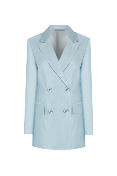 Жакет демисезонный голубой лен, текстиль на каждый день Elema 1К-13084-1-170 голубой - фото 1