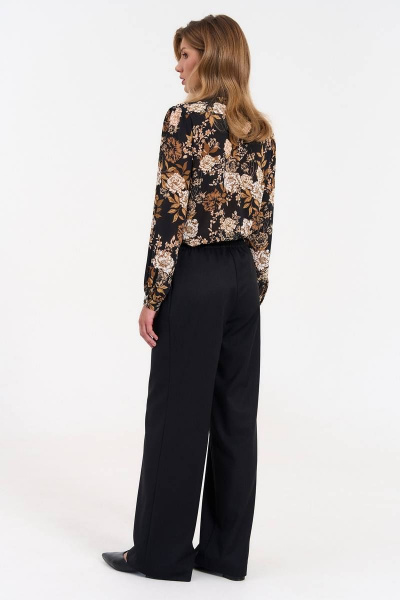 Демисезонные брюки прямого кроя с карманами и складками LeNata 11346 черный - фото 6