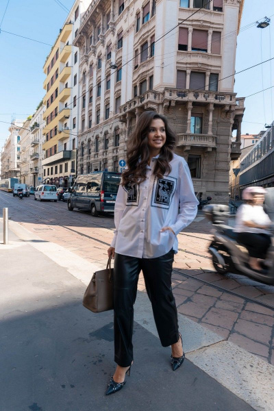 Блуза MALI 623-049 белый - фото 4