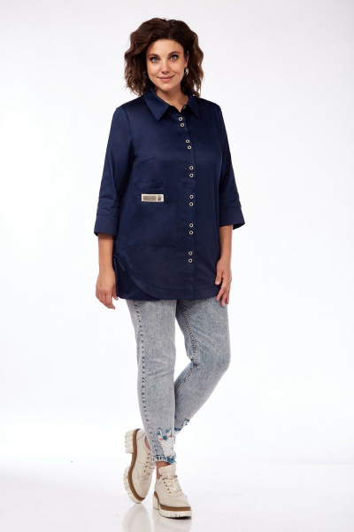 Блуза Matini 4.1535 синий - фото 7