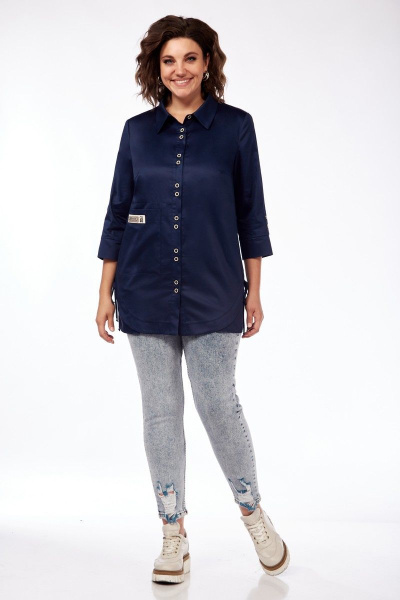 Блуза Matini 4.1535 синий - фото 6