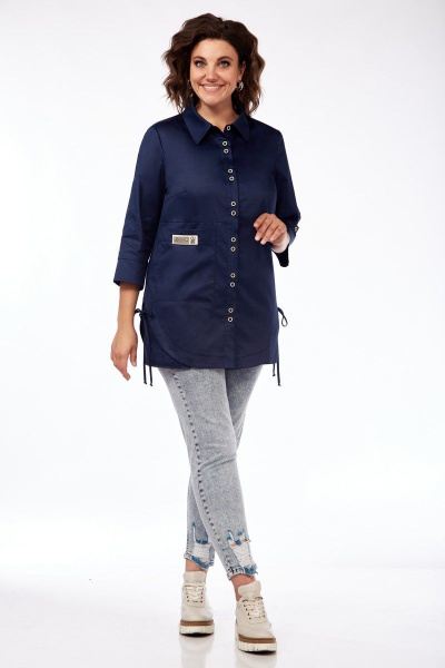 Блуза Matini 4.1535 синий - фото 5
