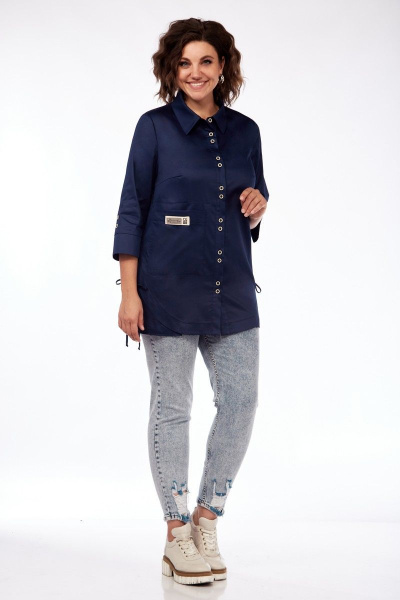 Блуза Matini 4.1535 синий - фото 4