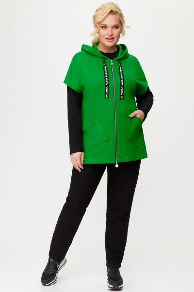 Брюки, джемпер, жилет Svetlana-Style 1898 черный+зеленый - фото 1