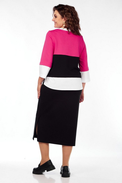 Свитшот, юбка VI ORO VR-1087/2 малина/черный - фото 13