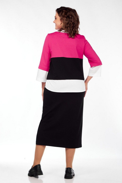 Свитшот, юбка VI ORO VR-1087/2 малина/черный - фото 9