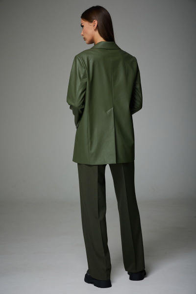 Комплект жакета и брюк из экокожи с прорезными карманами N.O.W. 1316 - фото 7