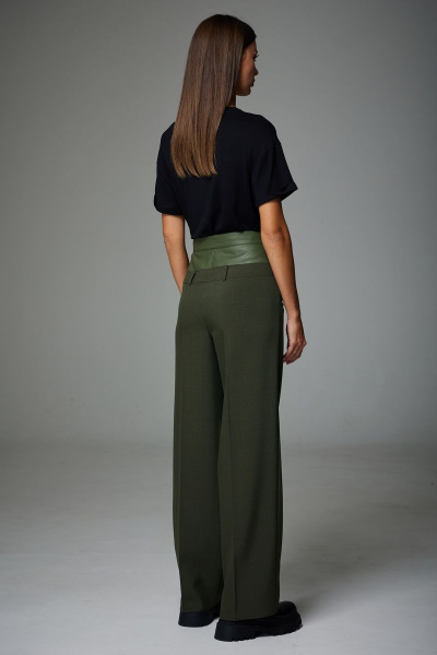 Комплект жакета и брюк из экокожи с прорезными карманами N.O.W. 1316 - фото 4