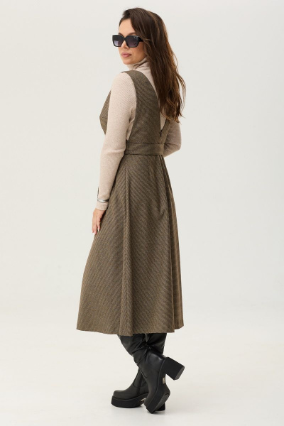 Демисезонный комплект брюк и вязаного джемпера Магия моды 2338 беж_коричневый - фото 2