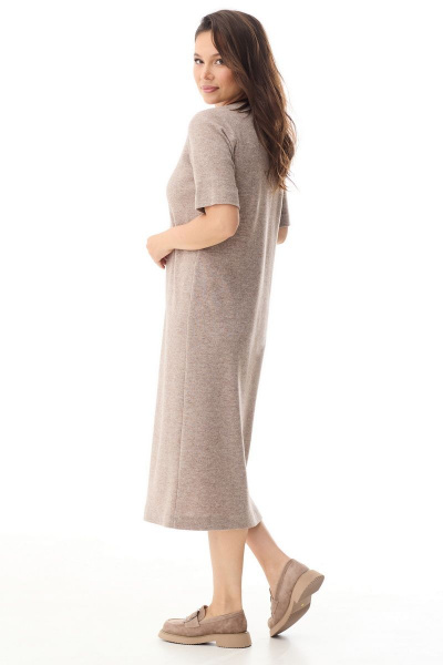 Демисезонный комплект водолазки и сарафана с поясом Магия моды 2330 серый-металлик_темный-беж - фото 5