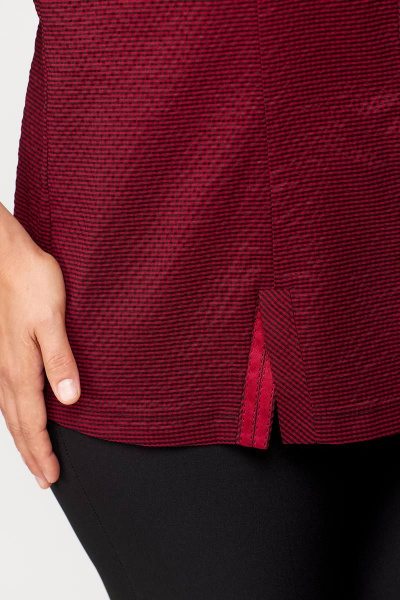 Платье с дизайнерской вышивкой из трикотажа Zlata 4177 бордовый - фото 9