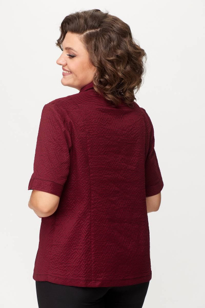 Платье с дизайнерской вышивкой из трикотажа Zlata 4177 бордовый - фото 7