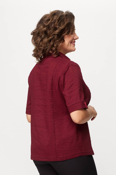 Платье с дизайнерской вышивкой из трикотажа Zlata 4177 бордовый - фото 6