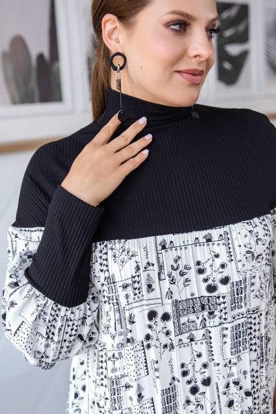 Платье ASV 2635 бело-черный - фото 6
