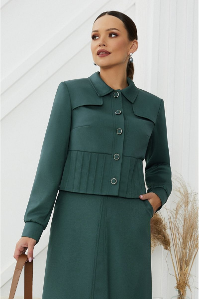 Жакет, юбка Lissana 4810 тихоокеанская-сосна - фото 7