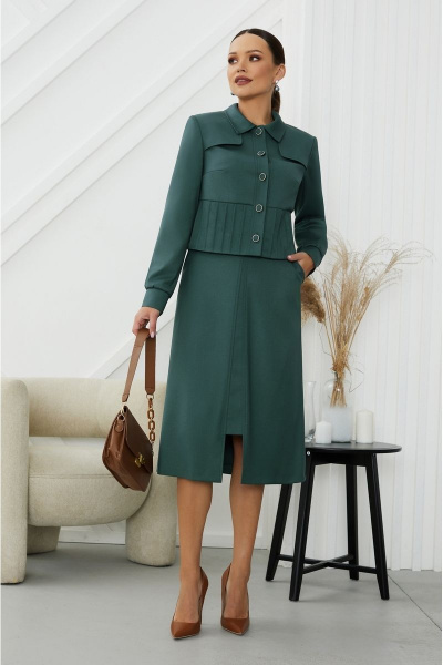 Жакет, юбка Lissana 4810 тихоокеанская-сосна - фото 5