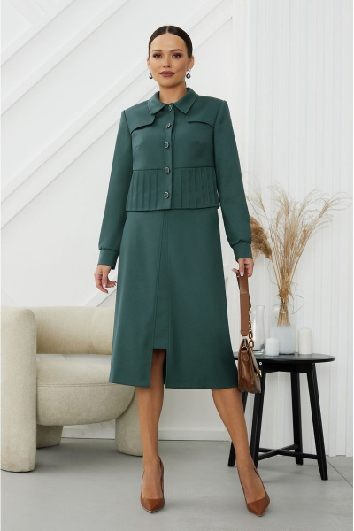 Жакет, юбка Lissana 4810 тихоокеанская-сосна - фото 1