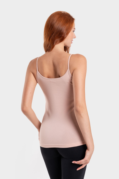 Круглогодичная майка из хлопка на бретельках SERGE 6108/48 brown023 - фото 2