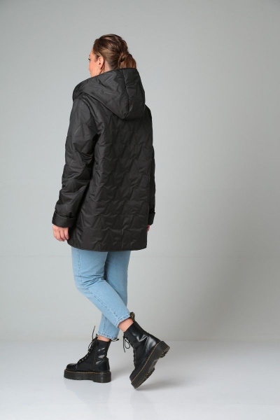 Пальто свободного кроя с капюшоном и съемным поясом Modema м.2034/1 - фото 8