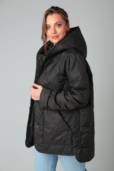 Пальто свободного кроя с капюшоном и съемным поясом Modema м.2034/1 - фото 5