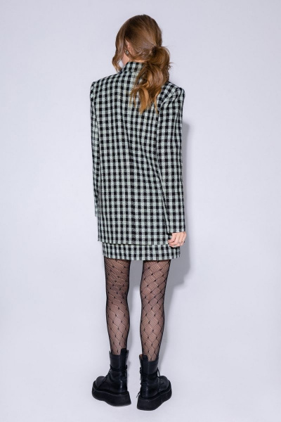 Юбка PiRS 4744 черно-зеленая клетка - фото 6