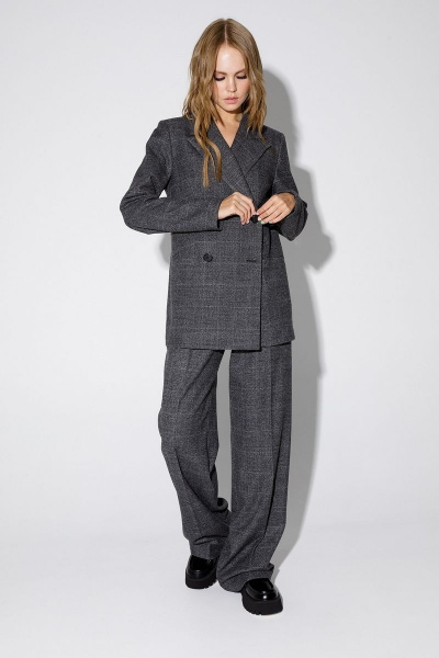 Брюки PiRS 4761 серая клетка - фото 6