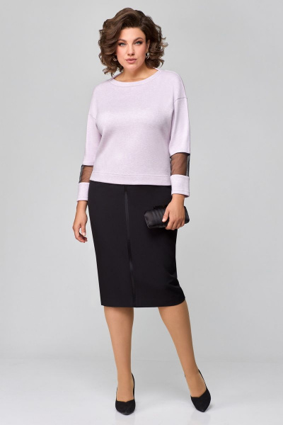 Туника, юбка Мишель стиль 1089-2 розово-сиреневый - фото 10