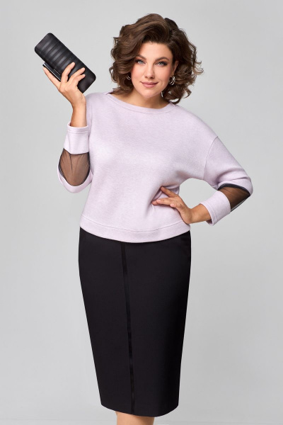 Туника, юбка Мишель стиль 1089-2 розово-сиреневый - фото 5