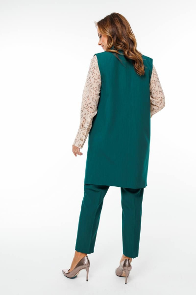 Градуированные брюки из текстиля с эластичным поясом SandyNa 130560 зеленый - фото 4