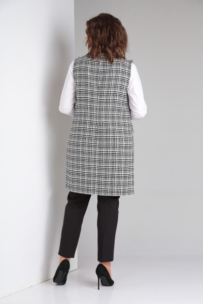 Комплект: жилет, блуза и брюки из текстиля для делового стиля Takka Plus 23-199 - фото 16