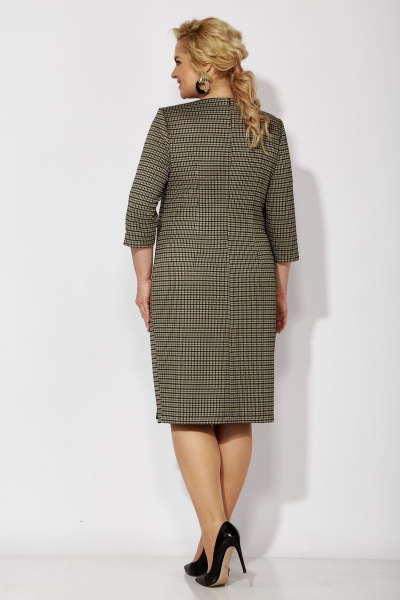 Платье Tellura-L 1708 черный+коричневый - фото 4